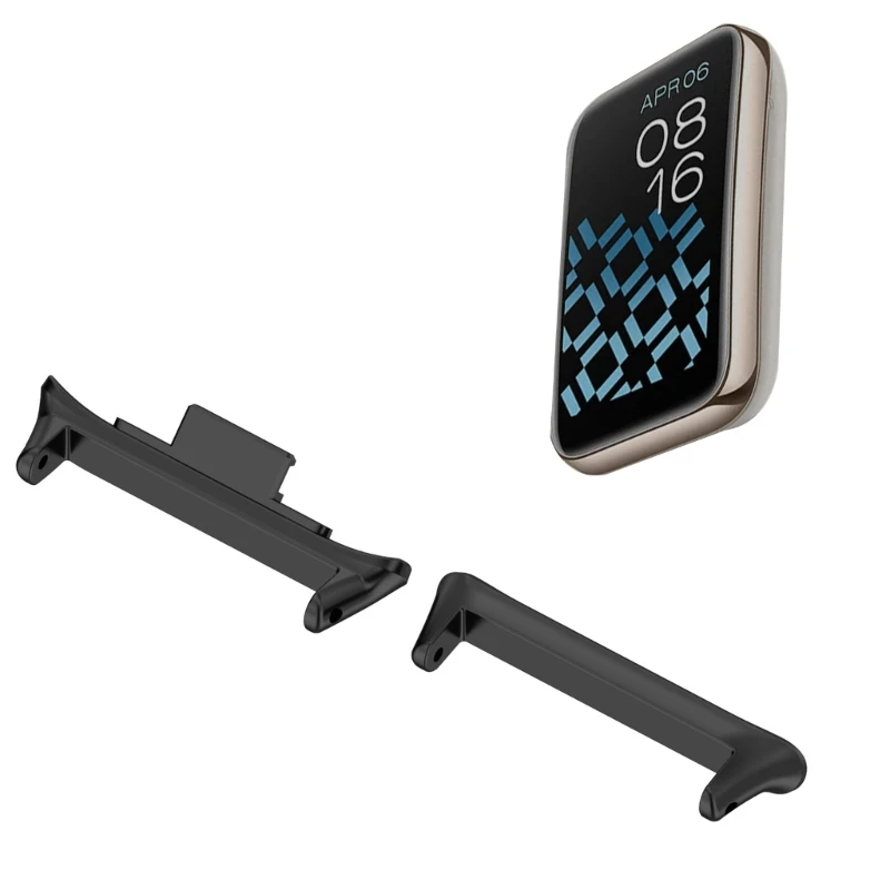 อะแดปเตอร์เชื่อมต่อสายนาฬิกา2ชิ้นข้อต่อเชื่อมโลหะสำหรับเปลี่ยนอุปกรณ์เสริมสร้อยข้อมือ Xiaomi Mi band 8 Pro