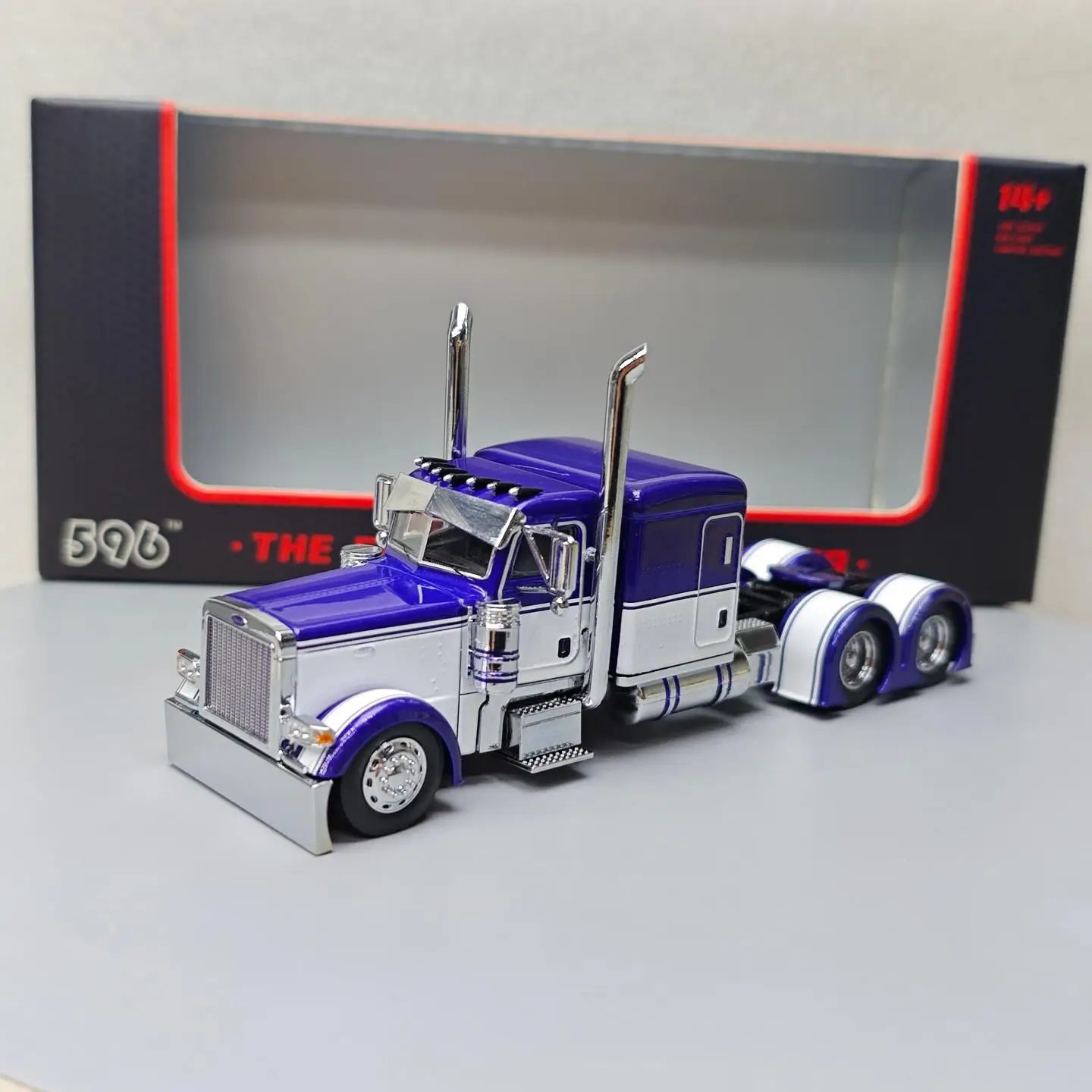 

596 1:64 Peterbilt 379, имитация грузовика, модель автомобиля, коллекция игрушек из сплава, украшение, подарок