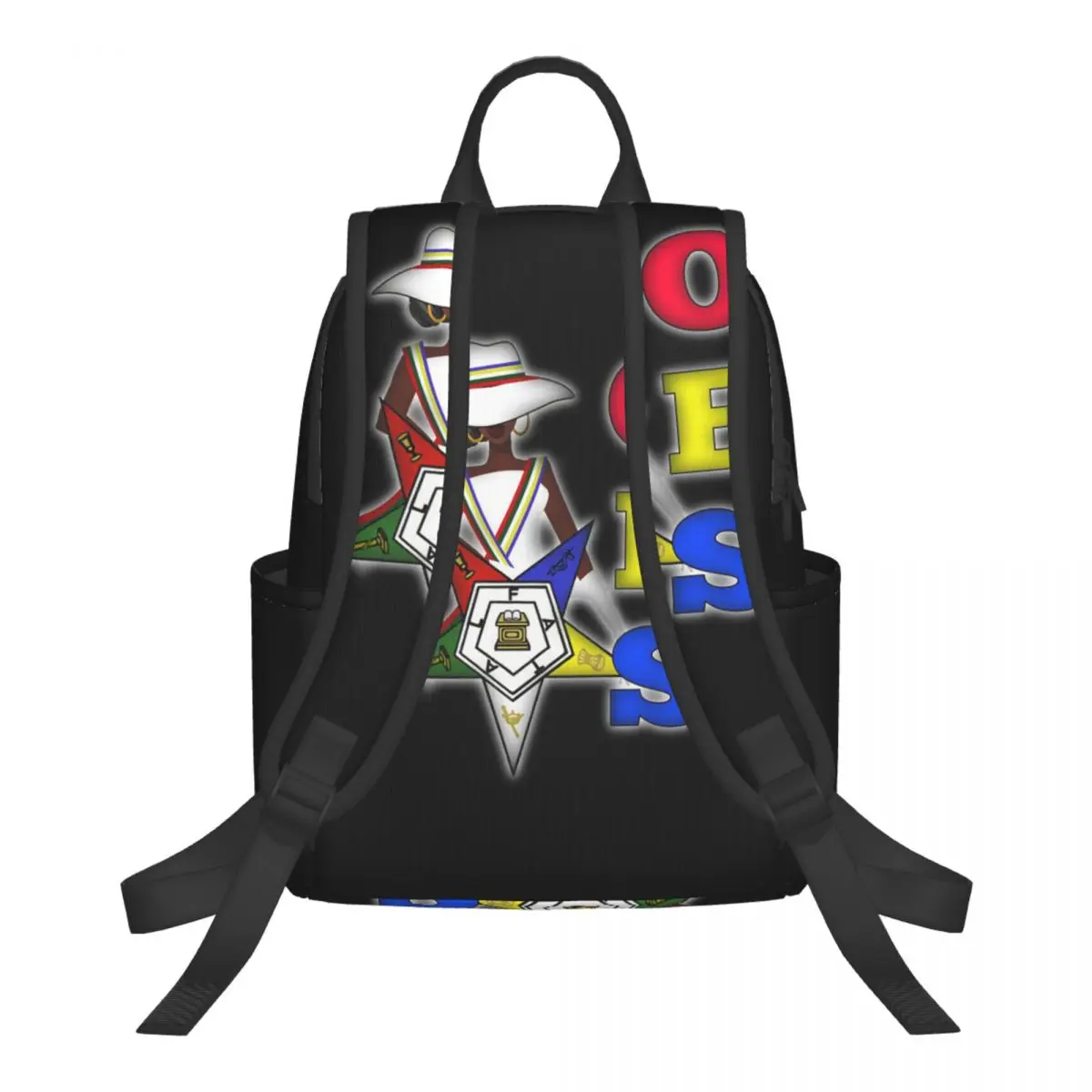 OES Order Of The Eastern Star Logo Freemason Student Backpack School Bag Hiking Travel Daypack for Boys Girls Bookbag Shoulder