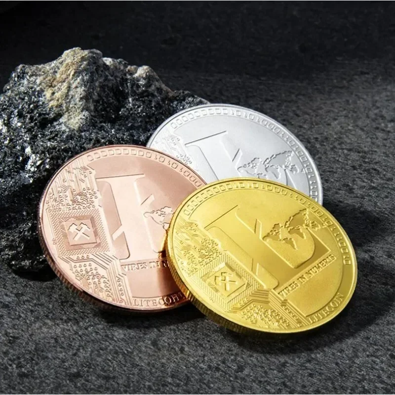 Litecoin Coin Commemorative Coin Collection Virtual Lucky Coin Souvenirs Home Decoration Crafts Desktop Ornaments Great Gift