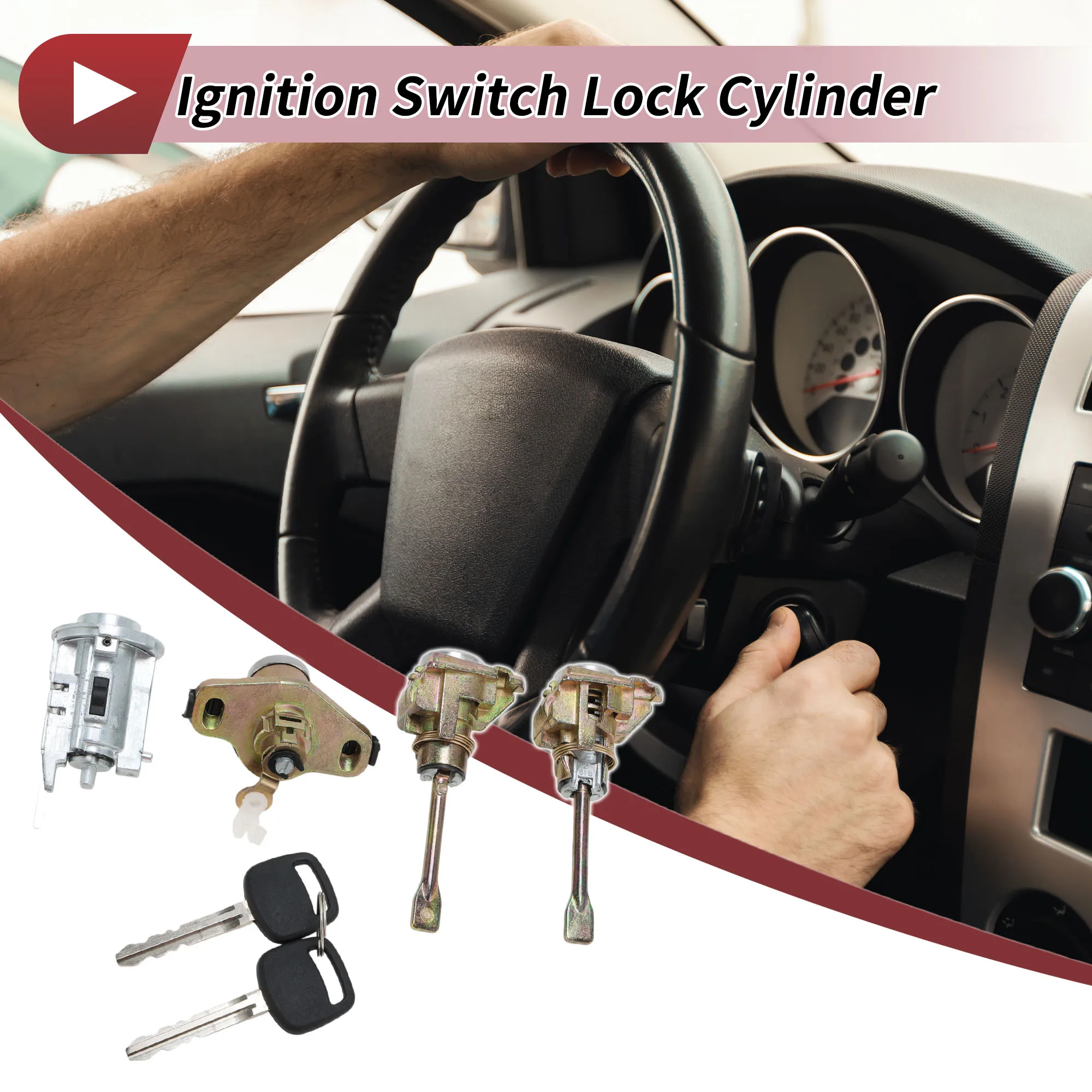 

UXCELL Ignition Lock Cylinder for Toyota Corolla CE LE S 03-08 No.6905702130/6905102090