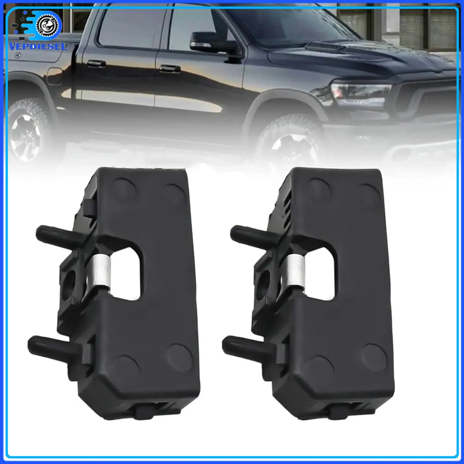 

2 шт., верхний внешний опорный кронштейн переднего бампера 55277480AD 55277481AD для Dodge Ram 1500 2009-2020, автомобильные аксессуары