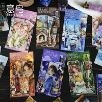 20 unids/lote de pegatinas de papelería Kawaii, planificador diario de la ciudad de esplendor, pegatinas decorativas para móviles, pegatinas artesanales DIY para álbum de recortes