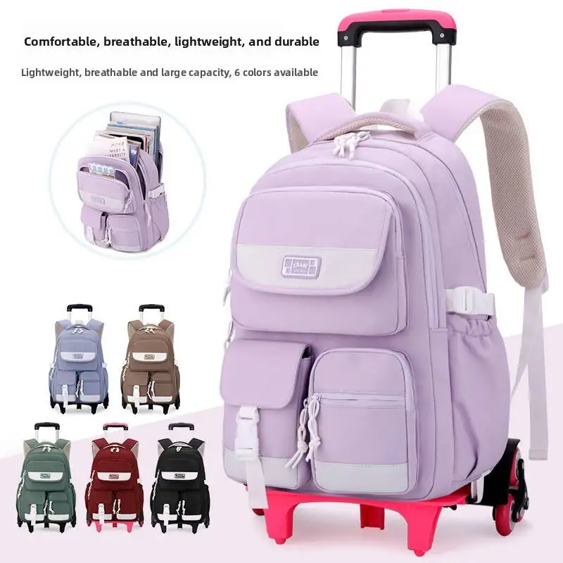 Natural Backpack Fish New Lightweight Trolley Bag Elementary Girls Large Capacity 3-6 backpack Grade Middle School Students