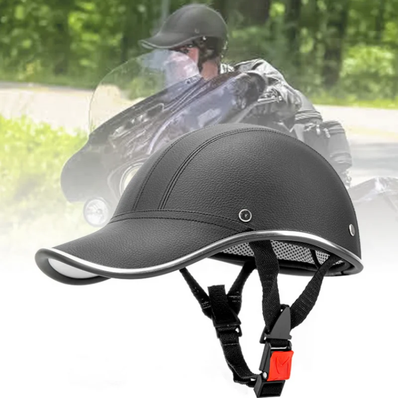 Bicycle Helmet Style Safety Helmets Urban Cute Leather ABS Sports And Outdoor Black Buckle Cap Hat MTB Road Cycling