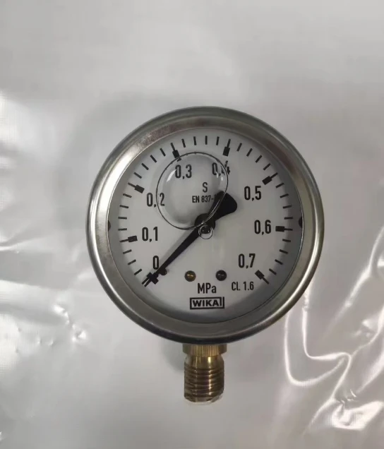 For Wika EN 837-1 213.53.063 0.7MPa G1/4B Oil Pressure Gauge 1 Piece