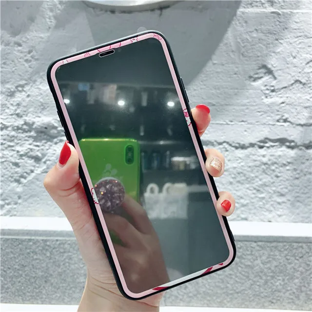 Screen Protector For iPhone 13 12 11 Pro Max 6 6S 7 8 Plus Protective Glass For iPhone X XR XS Max Hello Kitty Pattern