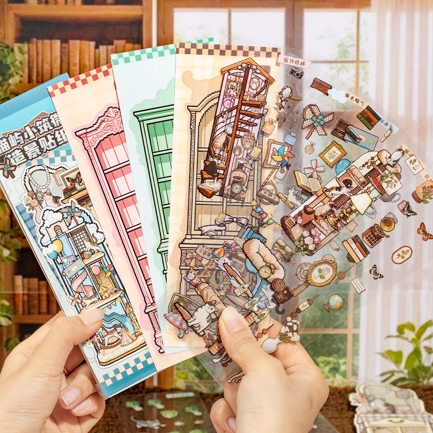 24sheets Maoyu Xiaozhu Series Kawaii Pixel Cartoon Funny Scene Sticker Book DIY Bookmark Creative Aesthetic Stationery