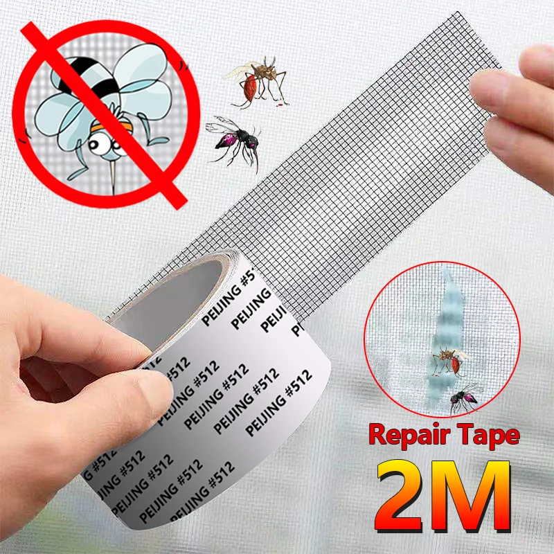 Summer Window Screen Repair Tape Self Adhesive Mesh Tape Net Door Fix Patch Anti Insect Mosquito Mesh Broken Holes Repairing