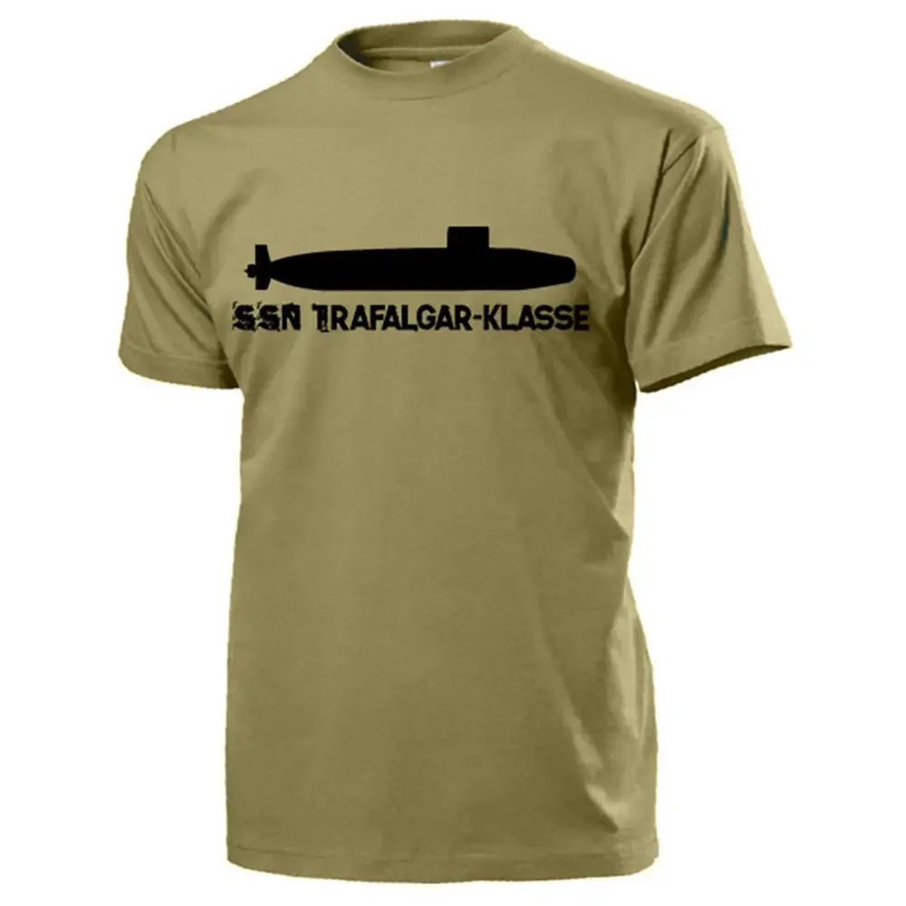 British SSN Trafalgar Class Nuclear-powered Combat Submarine T-Shirt 100% Cotton O-Neck Summer Short Sleeve Casual Mens T-shirt