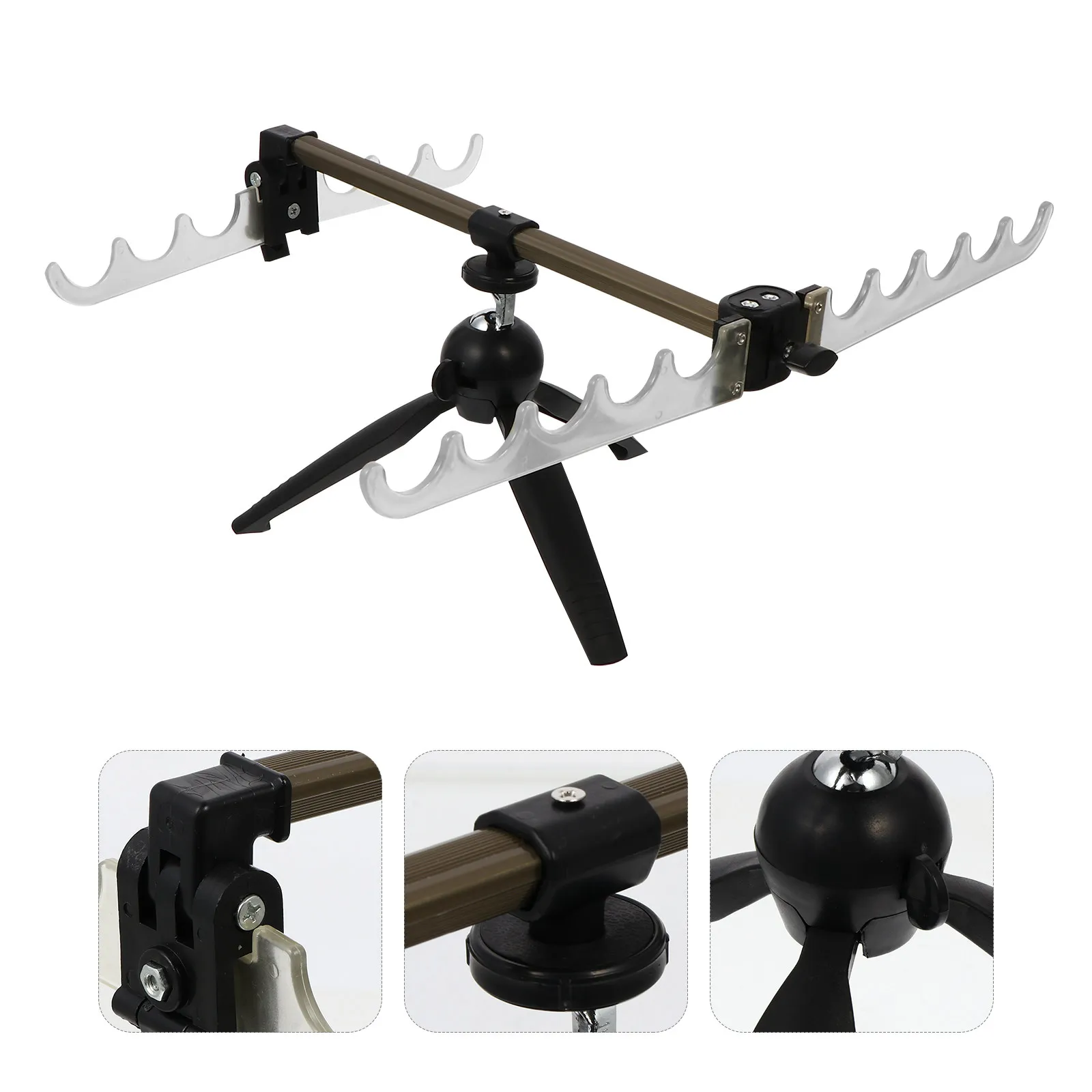 

Luminous Adjustable Folding Fishing Rod Holder Multi-Slot Platform Stand for Night Outdoor Winter Fishing Rod Holder