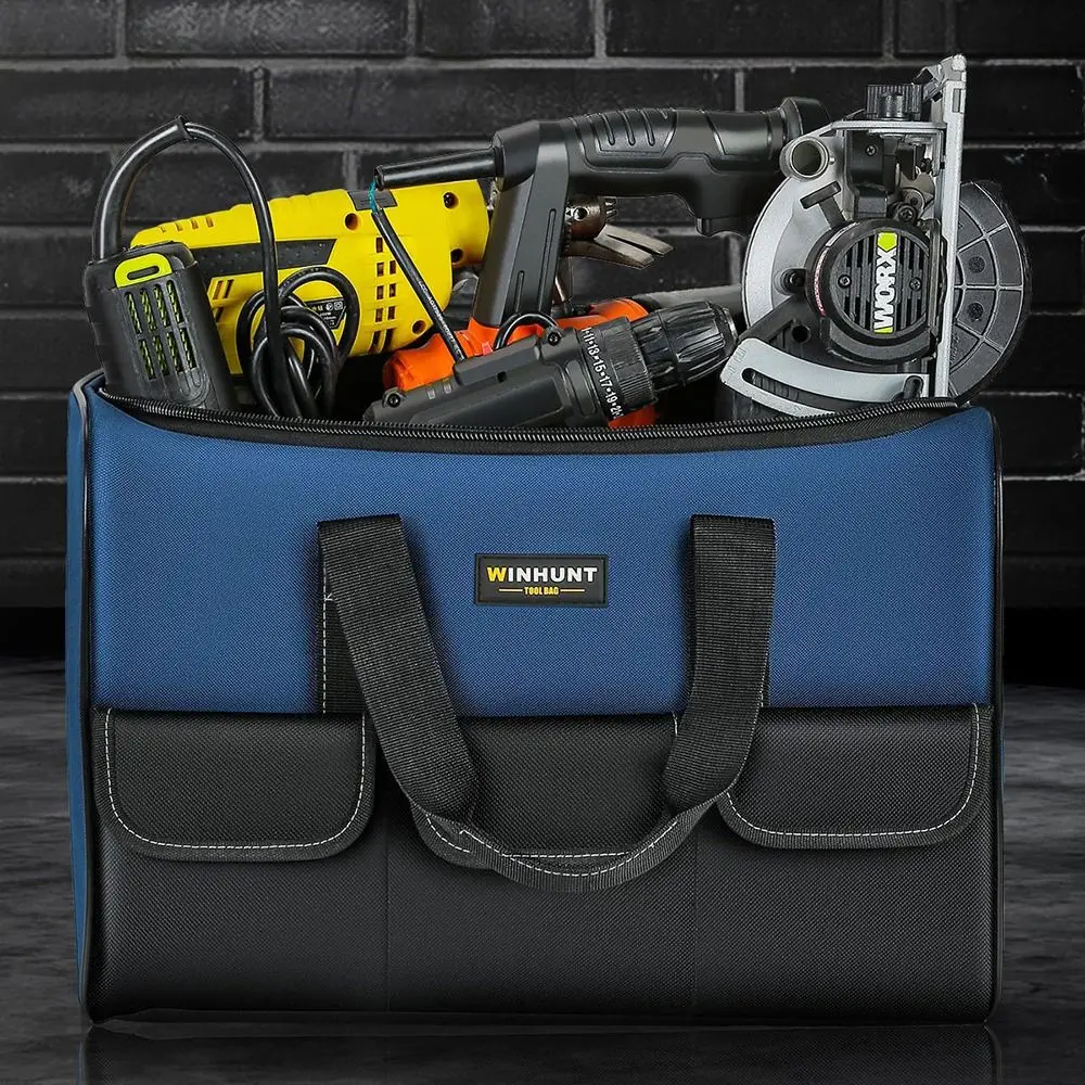 High-quality Oxford Square Tool Bag Large Capacity Multi Pockets Toolkit Waterproof Multifunctional Tool Organizer Electrician