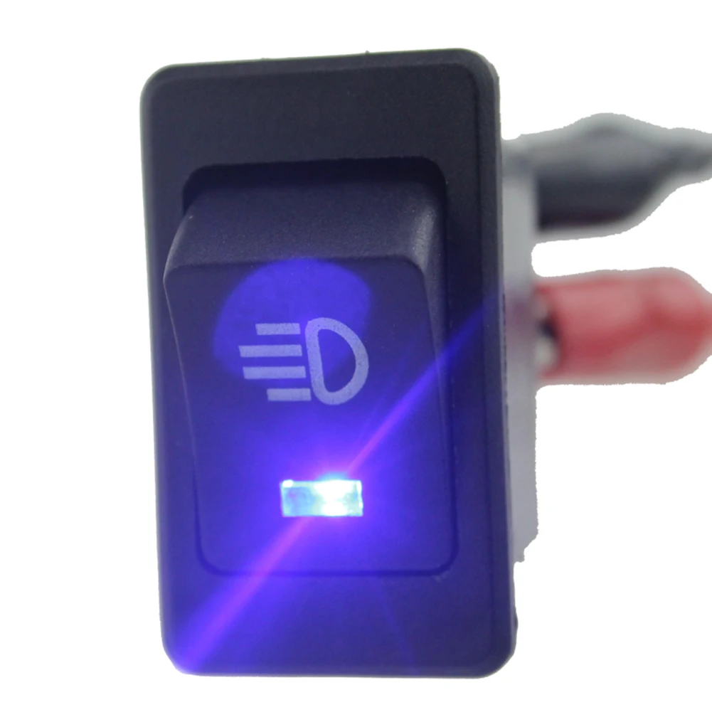 Universal Car Truck Boat Marine Fog Lamp Rocker Switch with LED Indicator 12V Safety of Output Short Circuit Protection