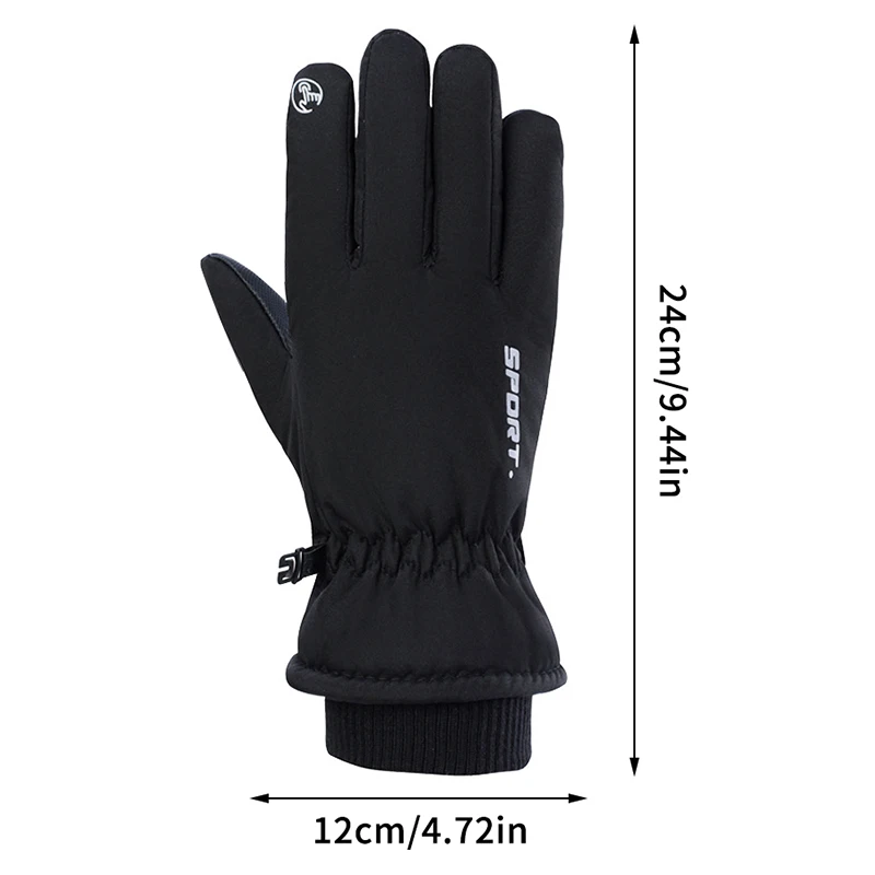 Winter Skiing Gloves Women Men Waterproof Windproof, Cold Weather Warm Gloves Touchscreen Fingers, For Running, Driving, Cycling