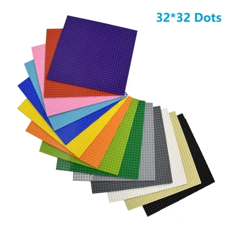3PCS Building Block Base Plates 32x32 16x32 Studs Plastic Baseplates for DIY City Street Garden Construction Building Toys