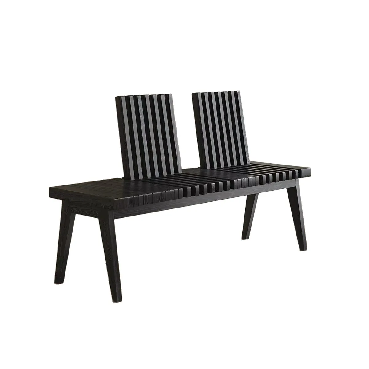 Solid Wood Folding Dining Table, Long Bench, Minimalist Backrest, Vintage Piano Stool, Space-Saving Furniture for Living Room