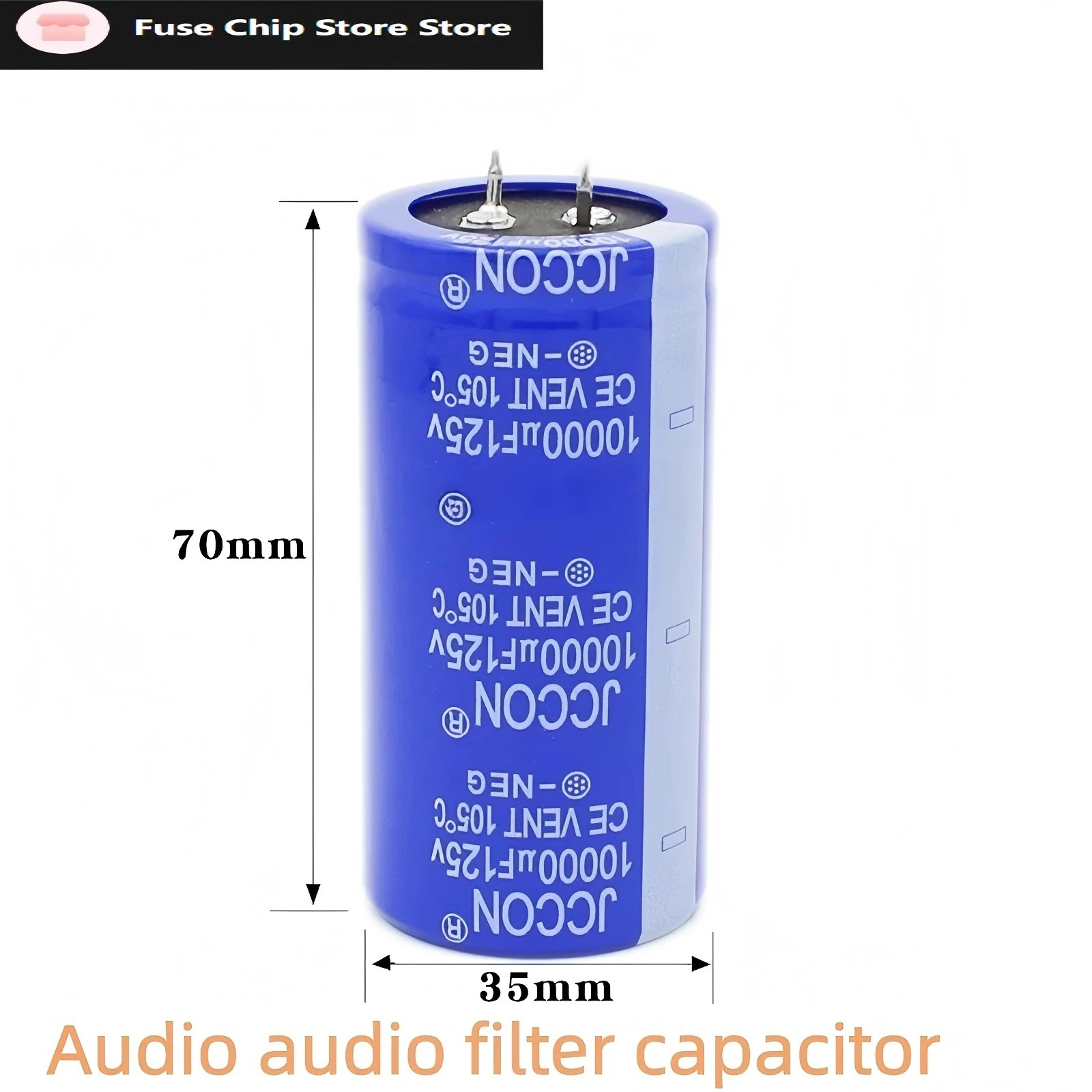 1PCS JCCON New and Original 125V10000UF 10000MFD 125V High Frequency Low ESR Electrolytic Capacitors 35X70 35X100MM