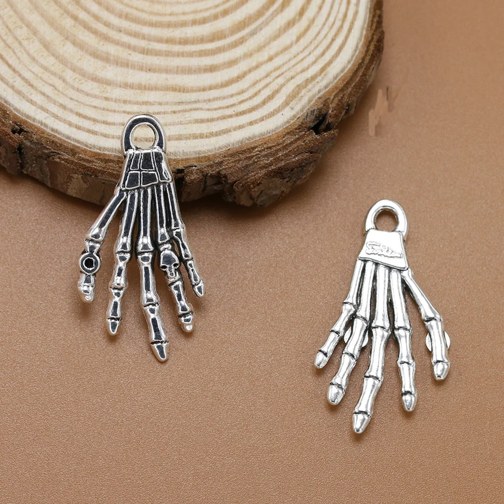 

10pcs Alloy of Hand Pendants Charms DIY Jewelry Making Accessory for Necklace Bracelet ( Silver)
