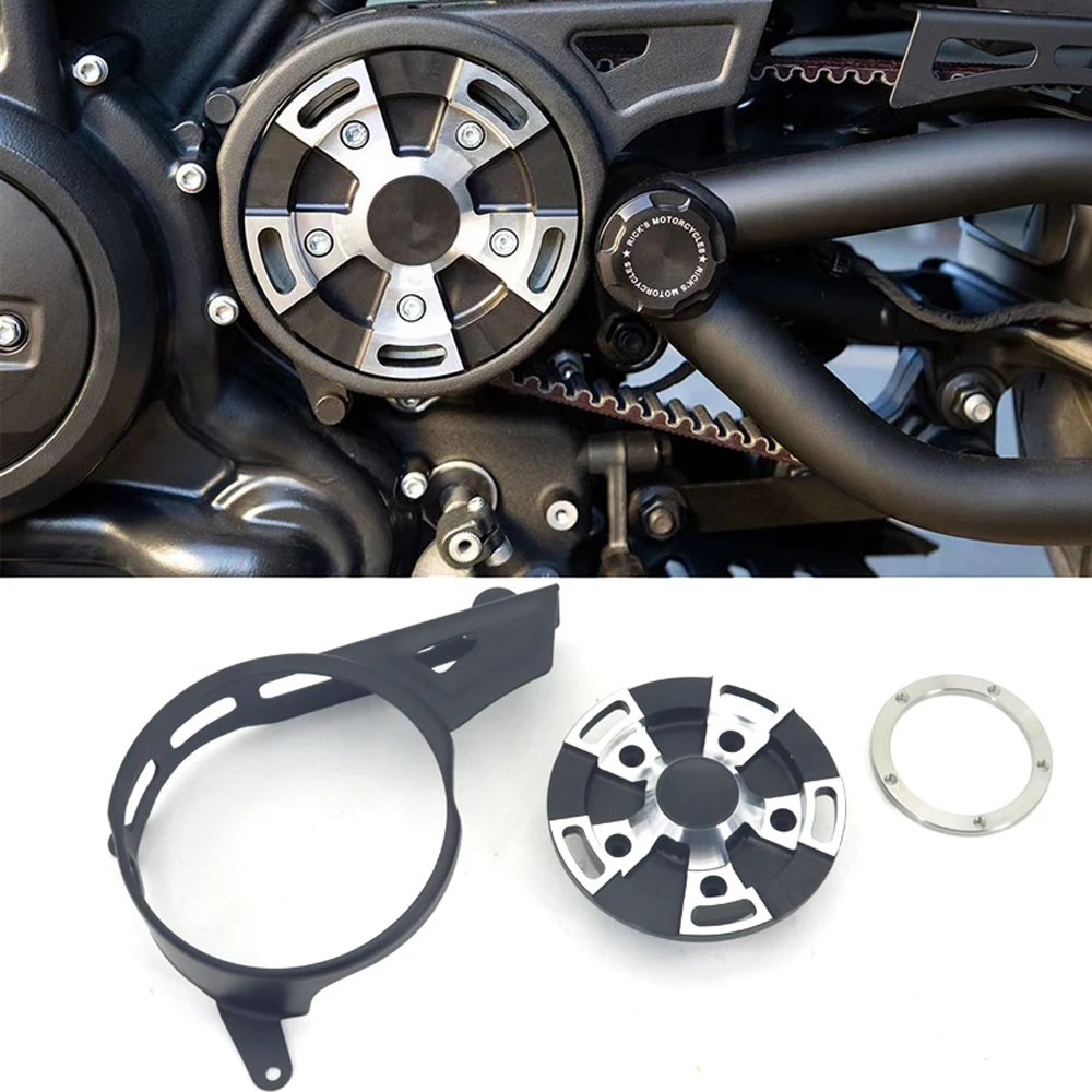 

2022 NEW Motorcycle Sprocket Cover Pulley Cover Front For RH1250s Sportster S 1250 RH975 Nightster 975 2022 2021