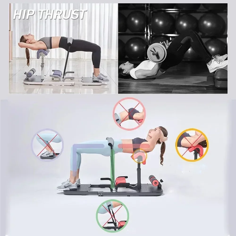 with High Resistance and Protectors Pad - 3D High Density Polyurethane Cushion-Comes with Handles 1PC Hip Thrust Machine