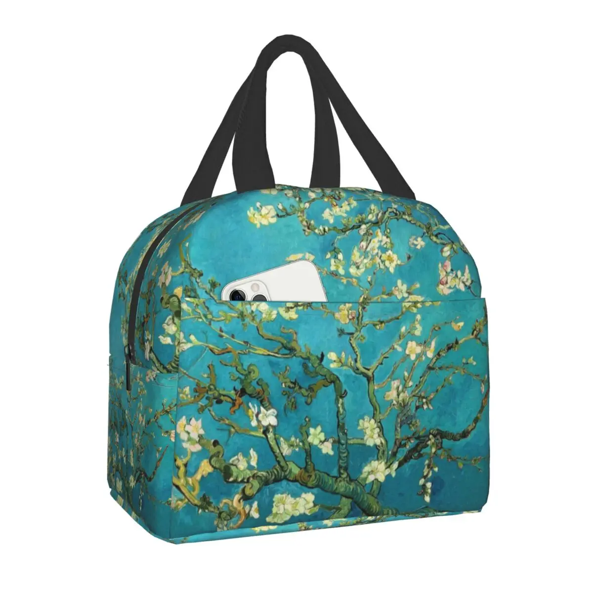 Vincent Van Gogh Almond Blossoms Portable Lunch Boxes for Men Women Blossoming Tree Thermal Insulated Lunch Bag Office Work