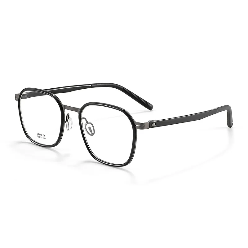 نظارات ريترو ممتازة، إطار Diopter TR90 عالي الديوبتر للرجال، إطار كامل خفيف الوزن 10 جرام، تصحيح الرؤية على الطراز الواحد، مطلي IP