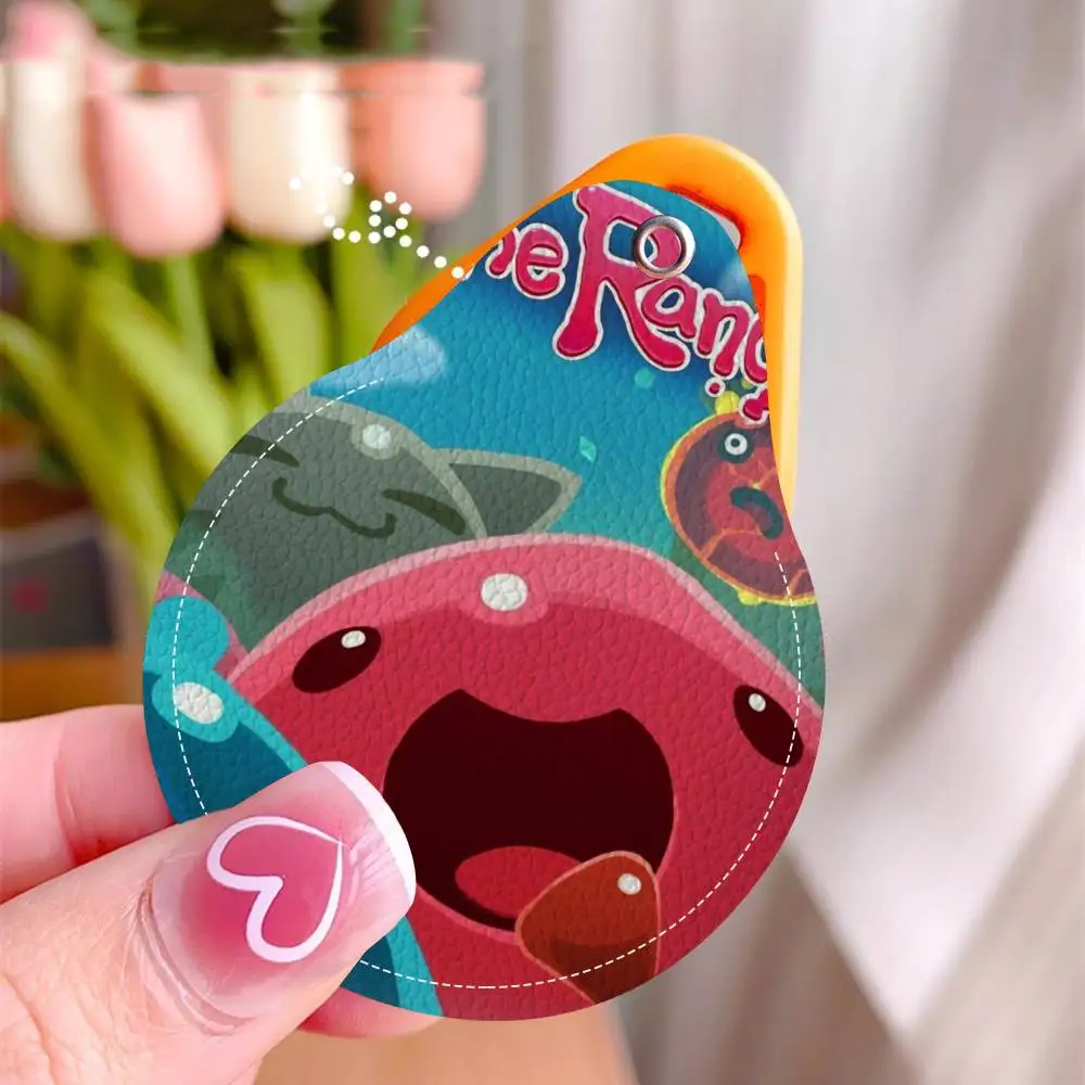لعبة S-Slime Rancher PU حامل بطاقة المفاتيح حلقة رئيسية قفل الباب الوصول العلامات بطاقة حافظة المفاتيح بطاقة الوصول مفتاح العلامة الدائري
