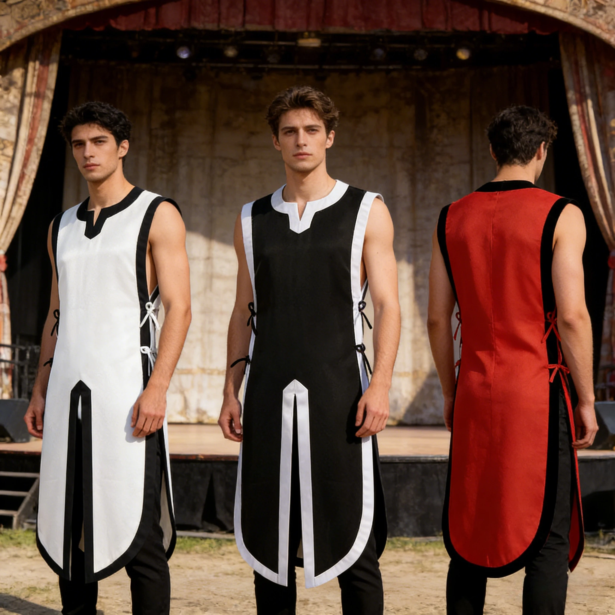 

1 piece Templar Knights medieval robe vest plus costume for party stage performance