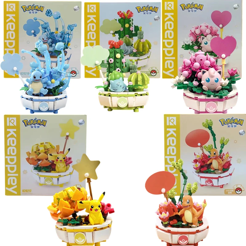 

Keeppley Pokemon строительные блоки игрушка Пикачу Чармандер Сквиртл Бульбазавр Джигглипафф фигурка орнамент детский подарок