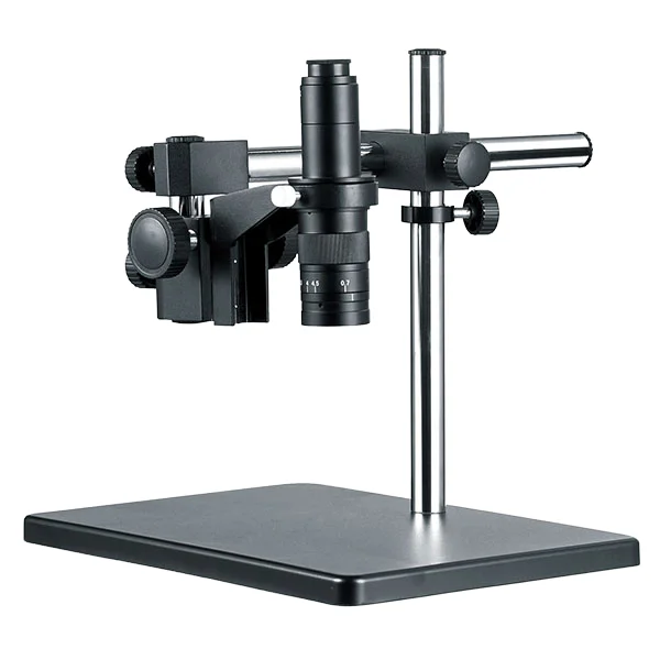 Single Arm Microscope Boom Stand Black 50mm Universal 360 Degree Rotating Holder Bracket for Monocular Microscope LED