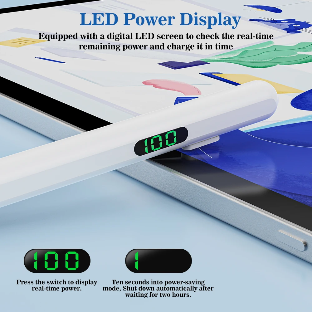 For Apple Pencil 2 1 LCD Power Display Palm Rejection iPad Pencil For iPad 2023 - 2018 Pro 11 12.9 Air 3 4 5 Mini for Apple Pen
