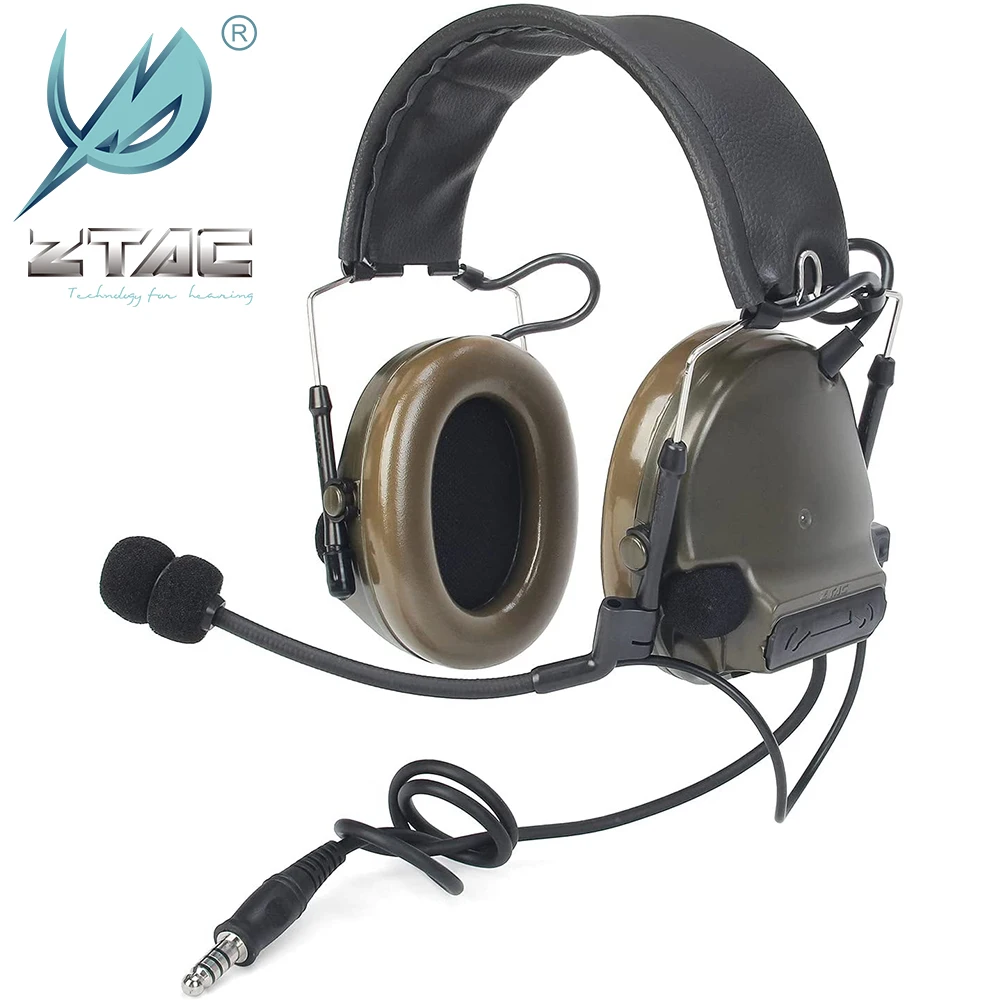 Z TAC Softair Headsets Comta III Z-Tactical Pelto  Ptt Active Headphones Sordin Msa Military Airsoft Noise Canceling Headset