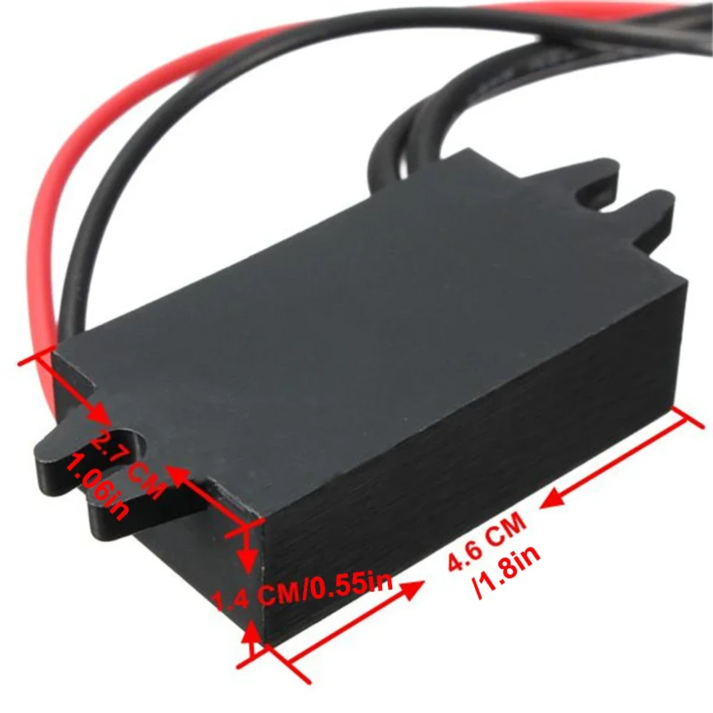 12V To 5V 15W Dual USB car power converter Module Portable Waterproof For MP3 DVD LED Display Charging Devices Black