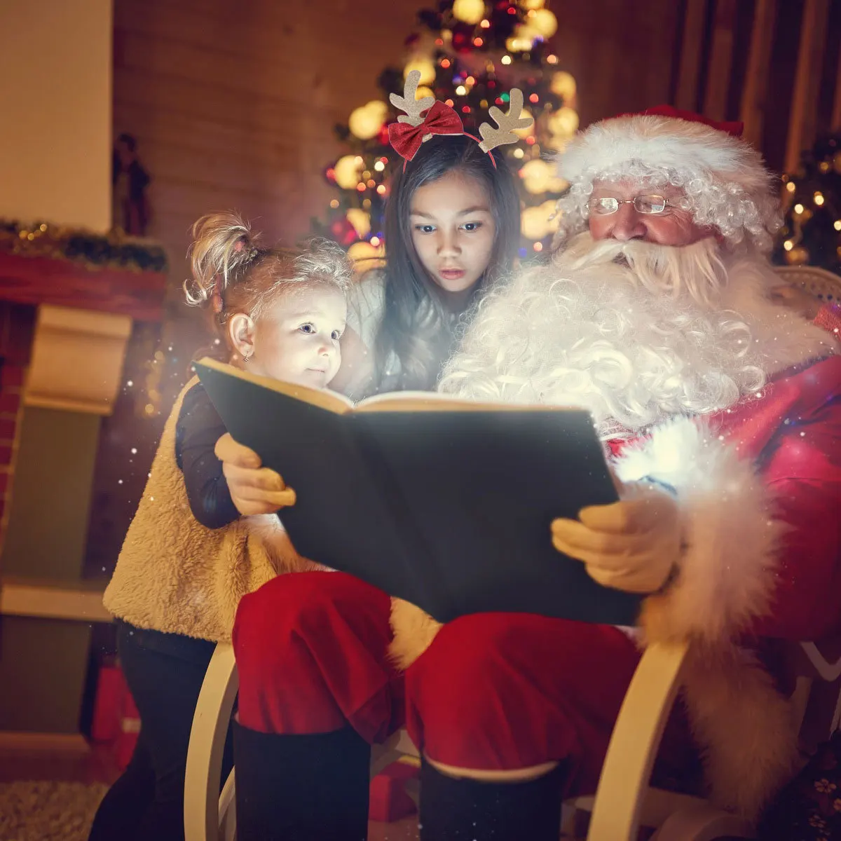 

2pcs Glitter For Kids Flocking Antler Hoop Holiday Party Christmas Hair Accessories Costume Glitter Hair Hoop Accessory