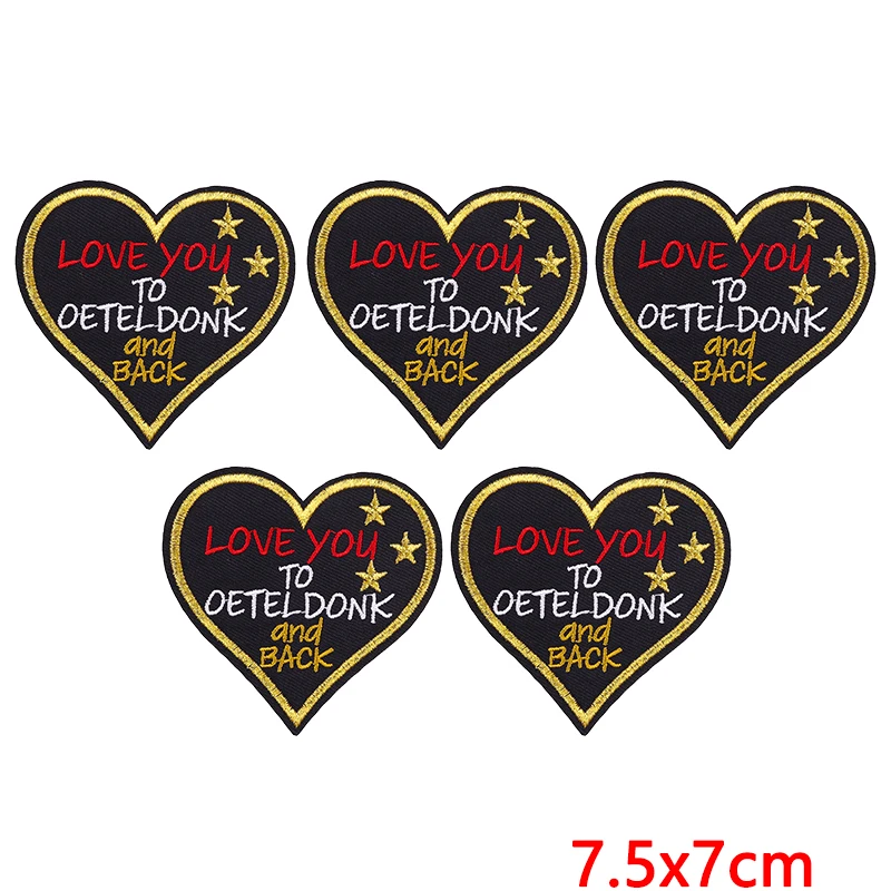 5 PCS/Set Netherlands Oeteldonk Emblem Embroidered Patches On Clothes Frog Carnival Applique Iron On Patches For Clothing Badges