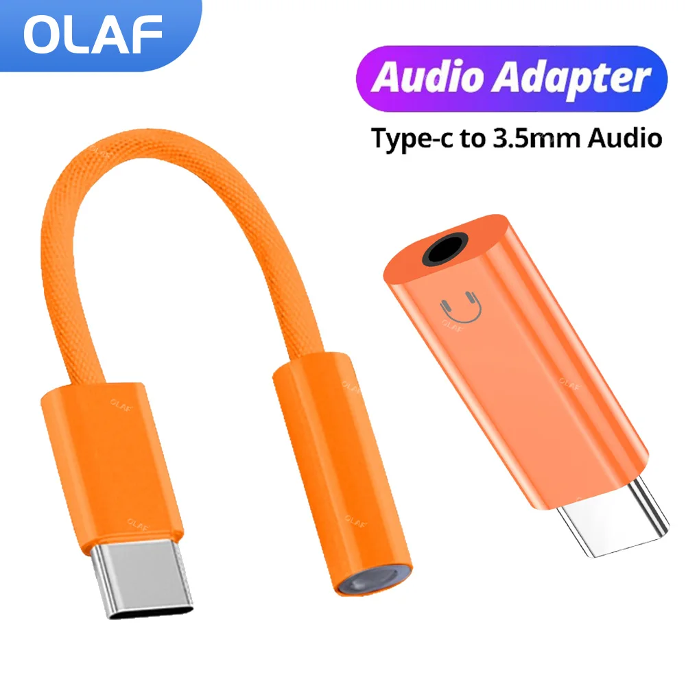 Type C to 3.5mm Audio Adapter/Adapter Cable in-Line Control Headphone Audio Cable DAC Digital Converter for iphone 15 16 17
