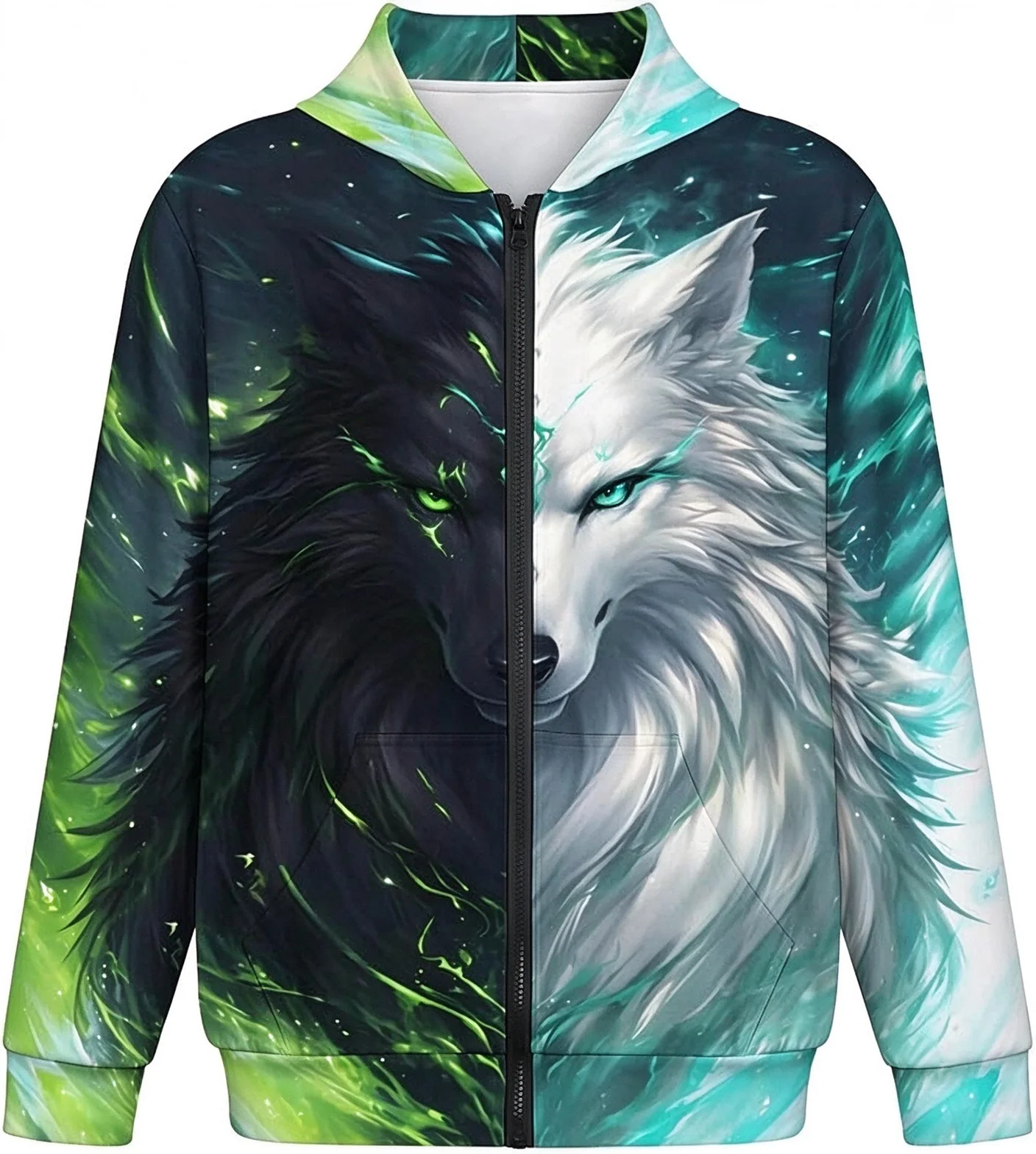 3D Digital Print Zip Up Hoodie Men Women Dragon Skull Eagle Wolf Graphic Zipper Sweatshirt Streetwear Casual Jacket