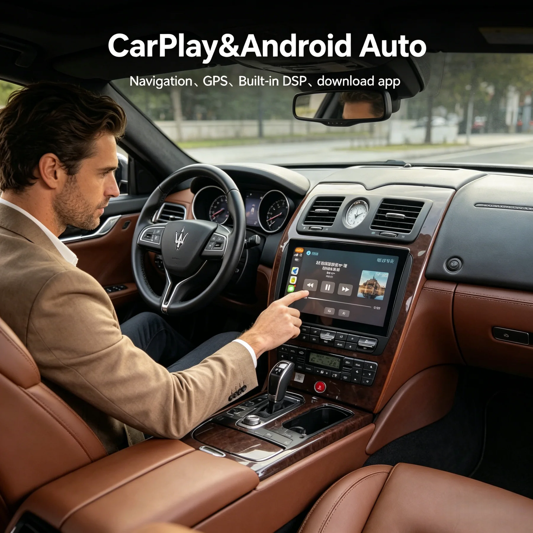 

10.26 Car Android Radio GPS Navigation Stereo Touch Screen For Maserati Quattroporte 2004-2012 CarPlay Multimedia Video Player