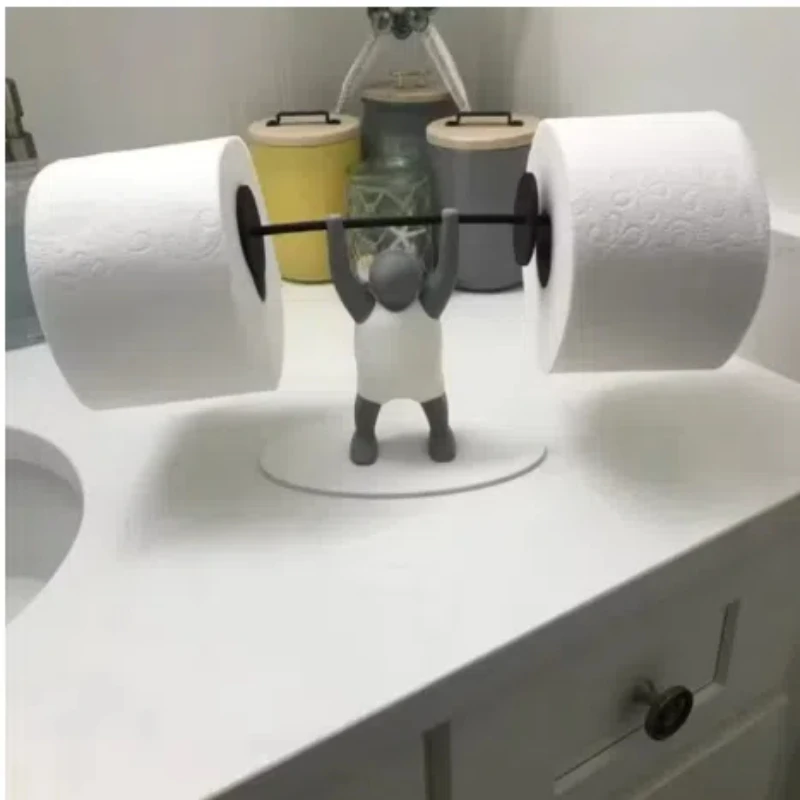 2015 Funny Weightlifter Toilet Roll Holder Fitness Weightlifting Villain Bathroom Roll Holder 3D Printable Toilet Paper Holder