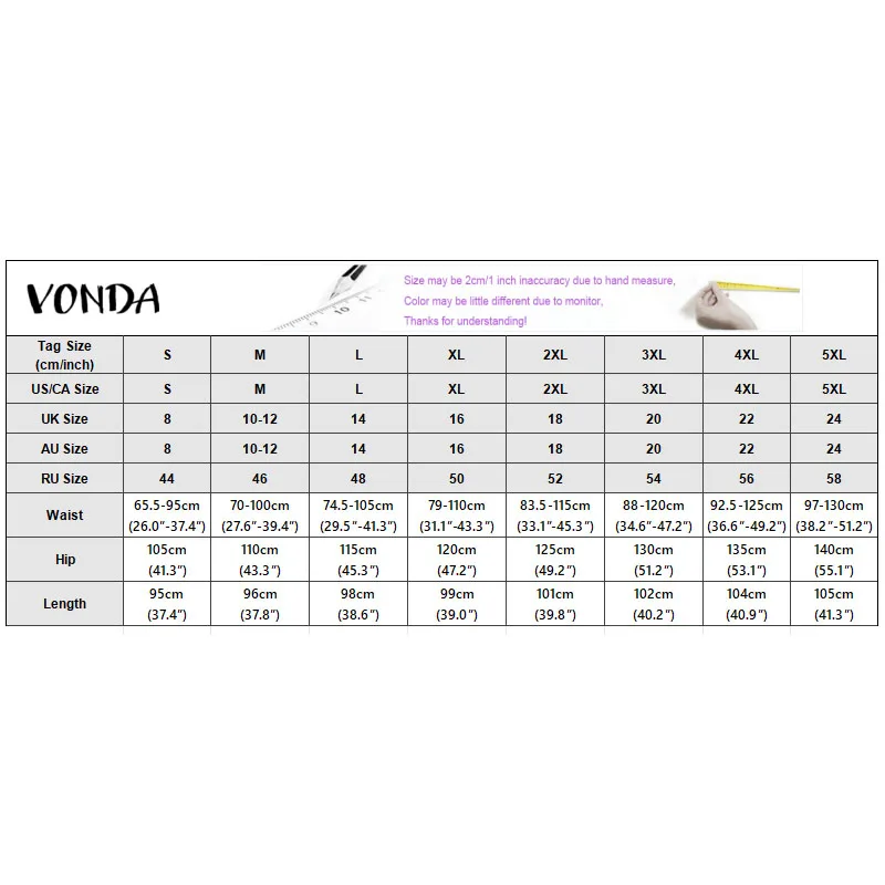 Plus Size Women Skirts 2026 VONDA Solid A-Line Overskirts Pocket Elegant Patchwork Bottoms Europe and America Style 5XL Clothes image 6