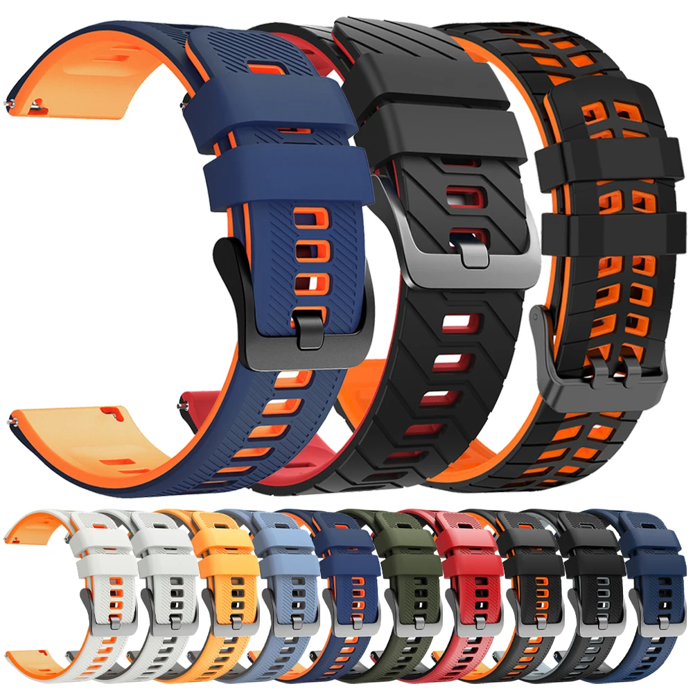 Bracelets de montre 22mm pour Huami Amazfit BALANCE 3 2, Bracelet Ultra pour Amazfit BIP MAX/Bip 6 5 UNITY/GTR 4 3Pro, Bracelet de sport en Silicone