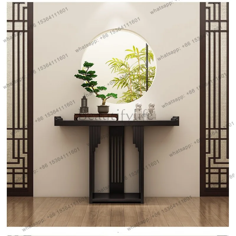 New Chinese Style Entrance Table Zen Offering Table Antique Long Table for Hallway Entrance