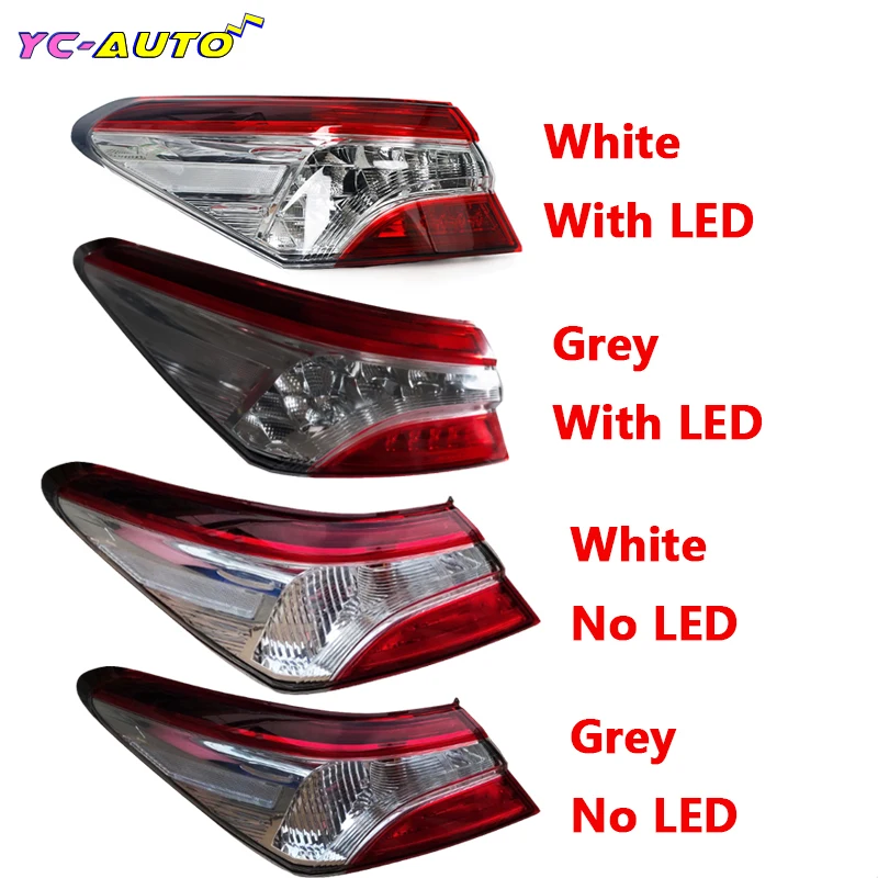 

For Toyota Camry 2018 2019 2020 Car LED Taillight Assembly Turn Siganl Warning Brake White Grey Outside Tail Light Accessories