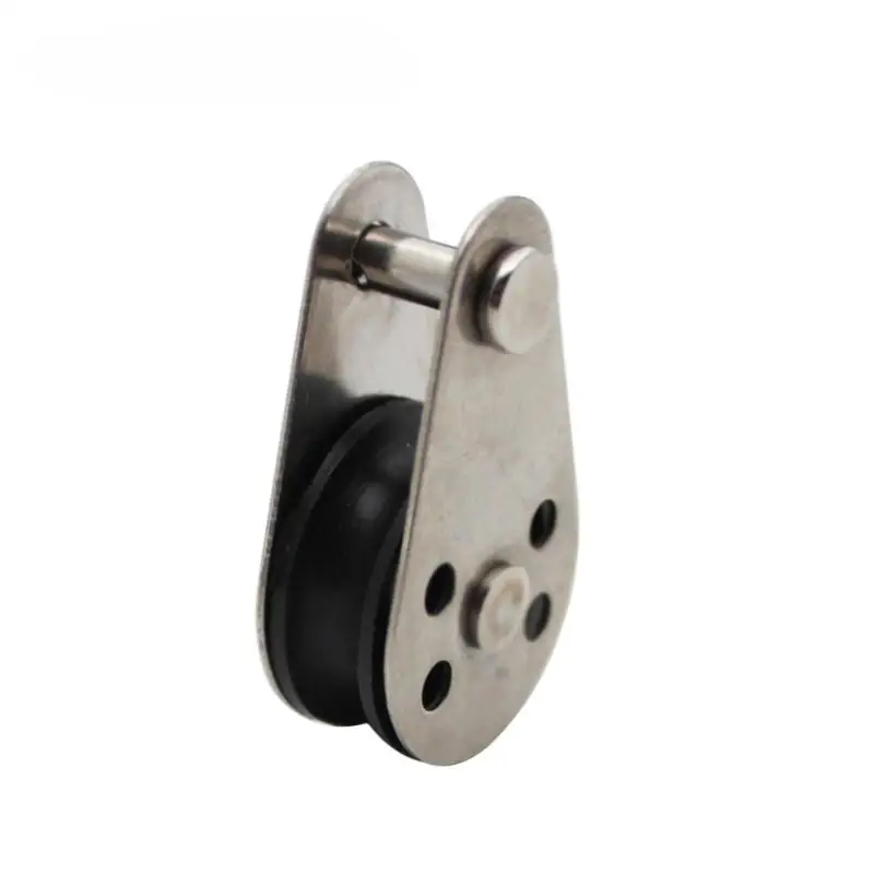 1 Stück 45mm Seilrolle aus 304/316 Edelstahl mit Nylon-Seilhülse und Einzelbefestigungsohle für 2mm bis 8mm Seil – Detail 4