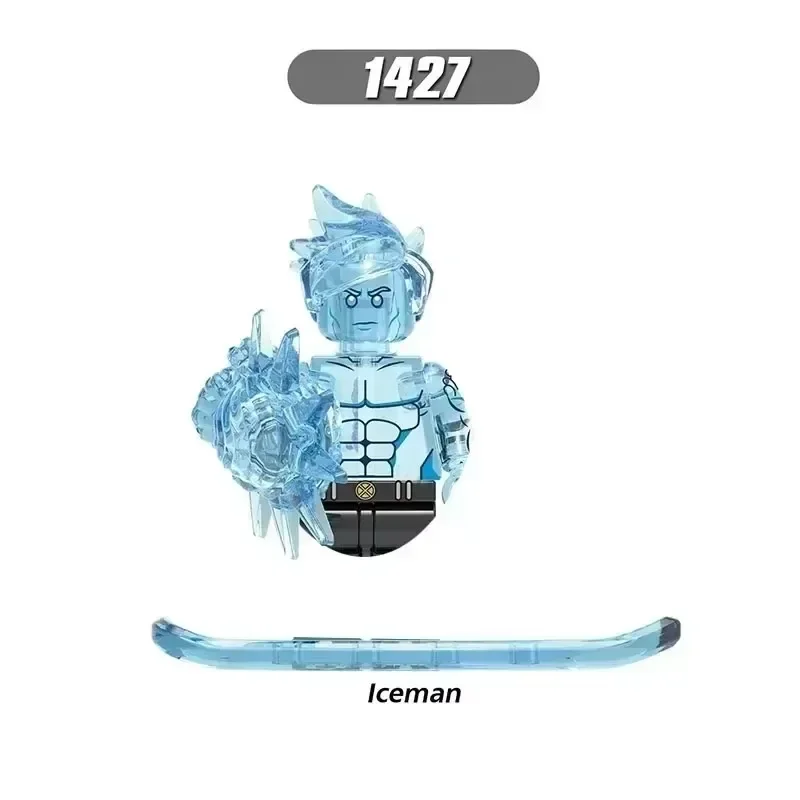 Marvel Spiderman Phoenix Iceman bloques de construcción héroe Anime ladrillos muñecas Mini figuras de juguete de acción ensamblar bloques regalos para niños