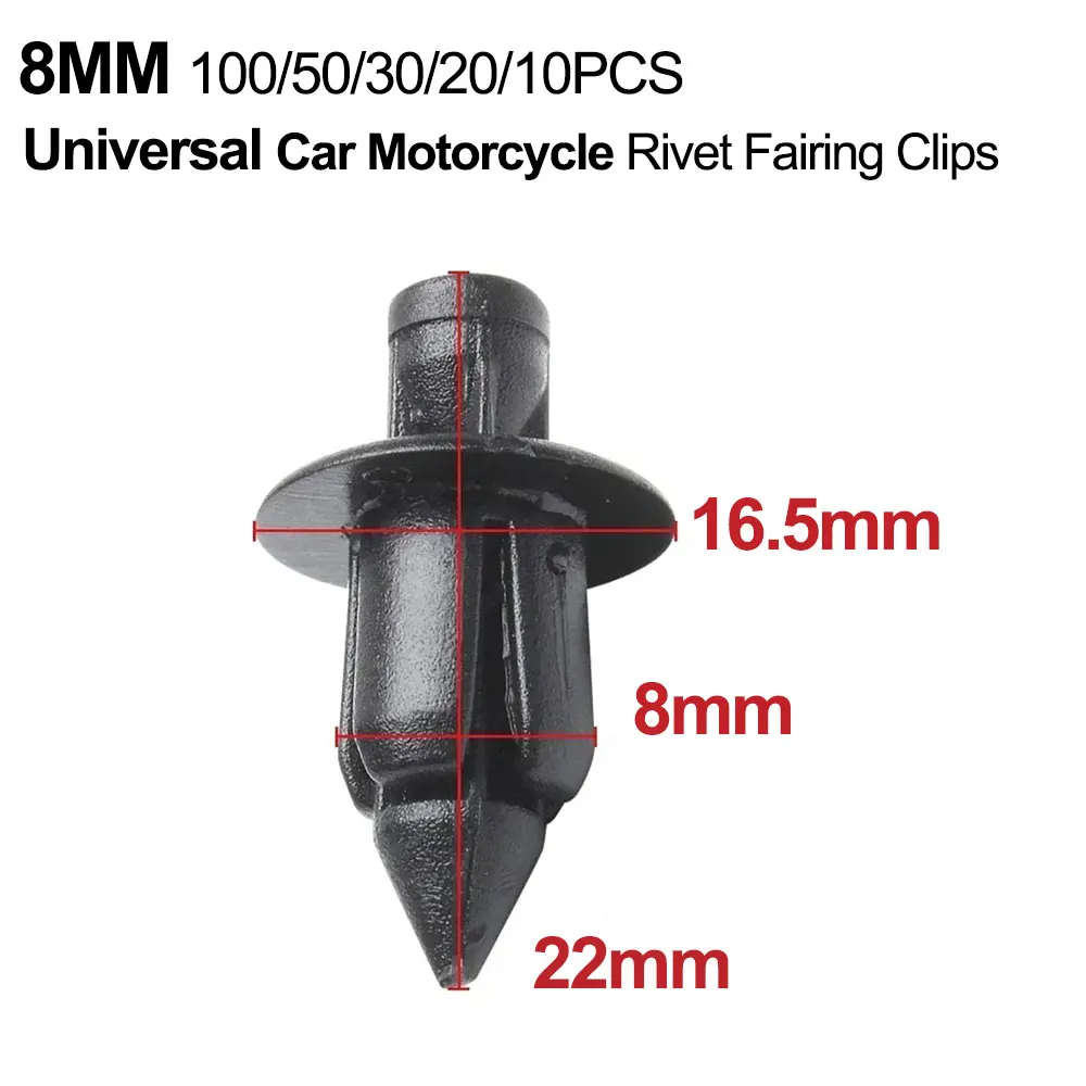 8mm Fastener Screw Clips For Honda Suzuki Kawasaki Tesla BMW Universal Car Motorcycle Accessories Rivet Fairing Body Trim Clips