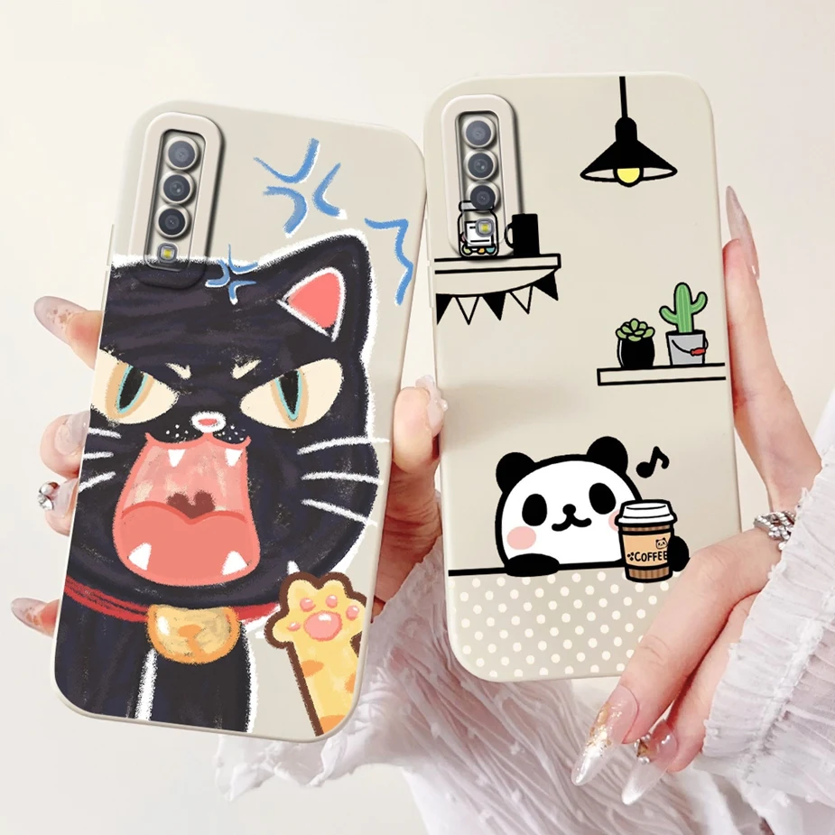 For Samsung Galaxy A7 2018 Case SM-A750F Fashion Candy Painted Cover Soft Silicone Shell For Samsung A7 2018 Fundas 6.0'' Bumper