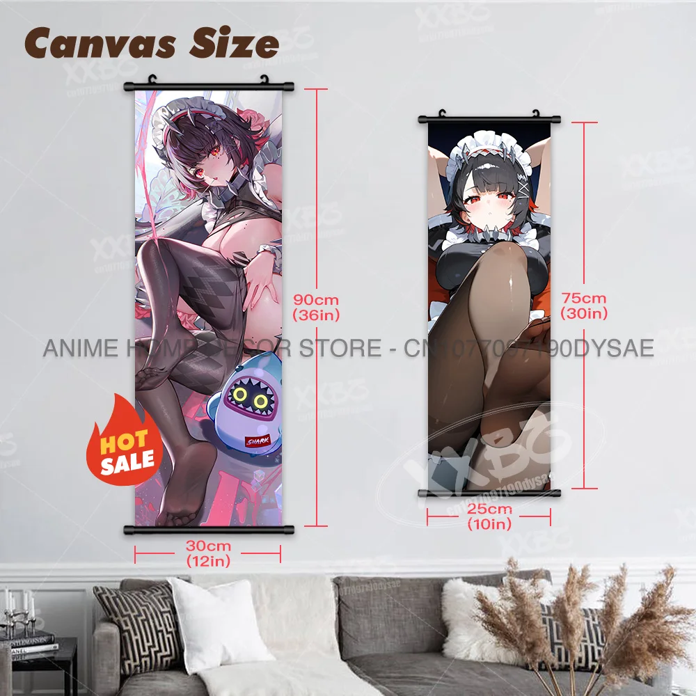 Zenless Zone Zero Poster Hoshimi Miyabi Scroll Picture Game Hanging Painting Grace Howard Home Decor Zhu Yuan Anime Wall Artwork
