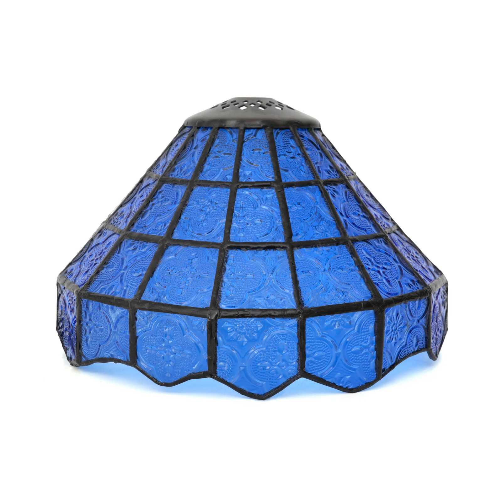 Modern simple blue Lamp shade Replacement Only Stained Glass Lamp Shade Fit for Table Desk Lamp,Pendant Ceiling Light Fixture