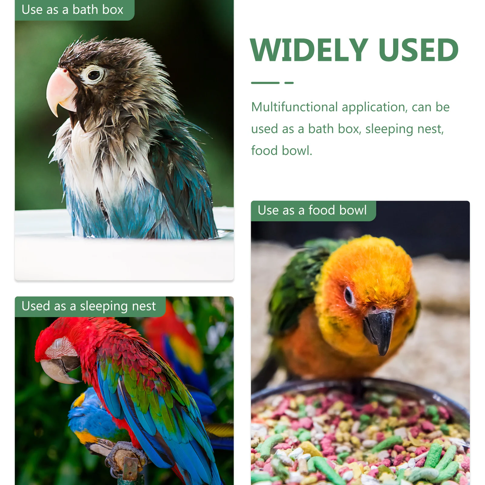 

Bird Shower Box Hanging Cage Bath Box Parrot Bathtub Odorless Safe Material Medium Bird Bathing Tub Gift Parrot Bathtub